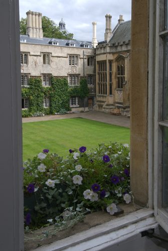 View to the Front Quad from a bedroom window at Turl Street