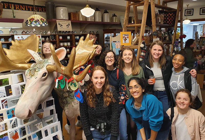 Exeter College and Williams College students go shopping together