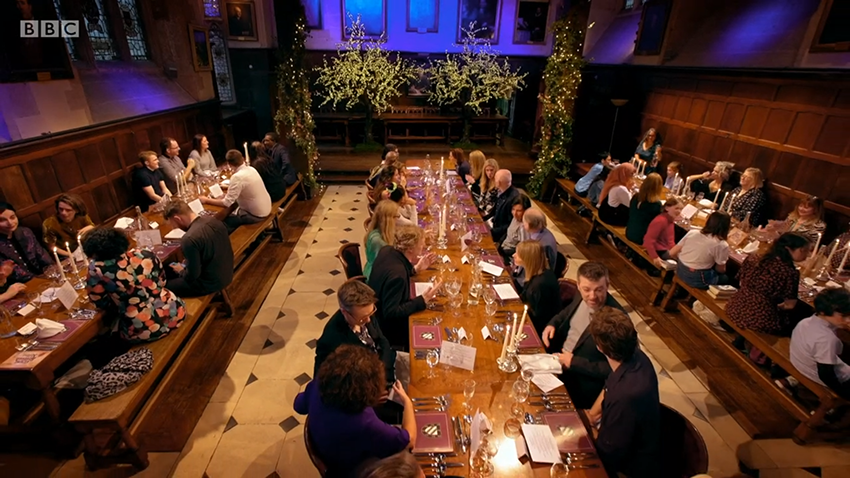 Great British Menu 2020 banquet at Exeter College