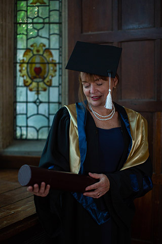 Professor Dame Carol Robinson receives honorary degree in Exeter hall