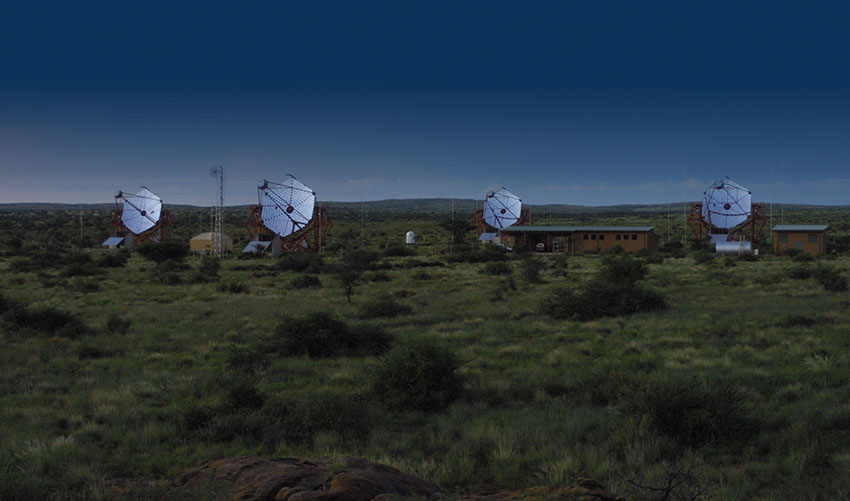 The HESS gamma-ray telescope in Namibia