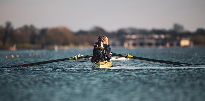 Costi Levy coxes the Oxford rowing boat