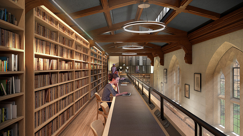 Architect's vision of the library annexe