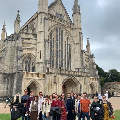 The choir on tour in Winchester