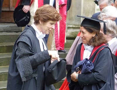 The Vice-Chancellor Professor Louise Richardson prepares for the procession to the Sheldonian Theatre