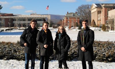 Exeter students on Williams College's campus