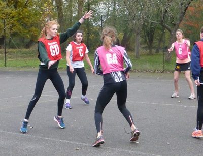 Women playing netball