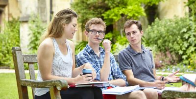 Students in garden