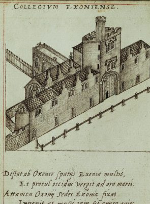 Old Illustration of Exeter College