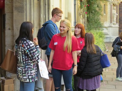 Open day prospective students visiting Exeter College