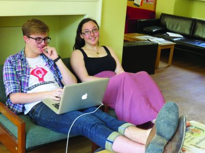 students in the junior common room