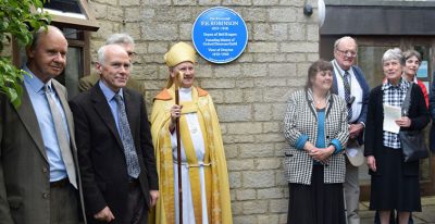 The Rev'd F.E. Robinson blue plaque unveiling