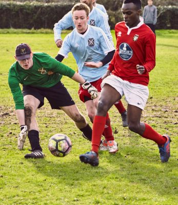 Exeter students playing football