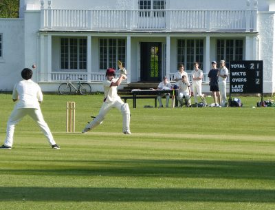 Exeter College cricket team in cuppers action