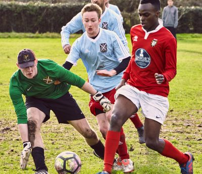 Exeter College football team play St Catherine's College