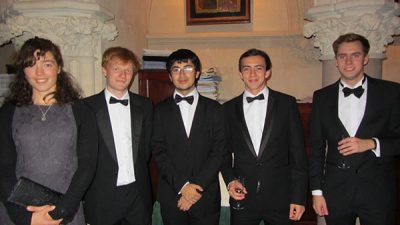 Students at Lyell Society Dinner