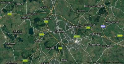 Oxford aerial map