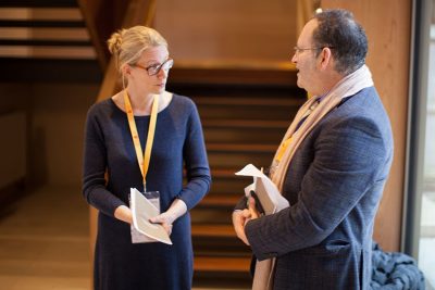 Pamela Stephenson gets to know Exonians at the formal opening of Cohen Quad in March