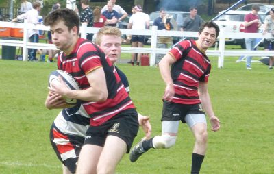 Exeter rugby team playing