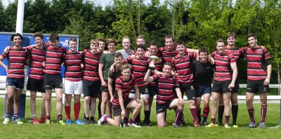 Exeter Rugby team after winning the Cuppers Bowl Final