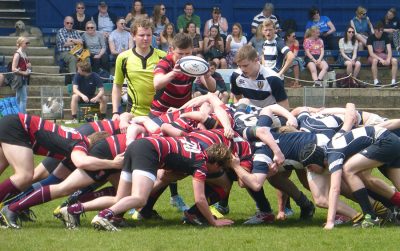 Exeter rugby team playing