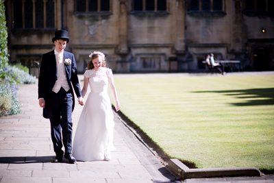 Wedding couple in Front Quad