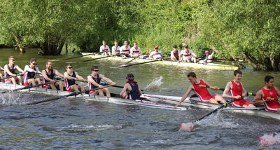 Exeter College men's rowers bump St Anne's in 2017 Summer Eights