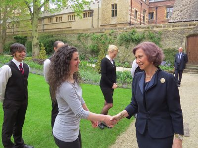 Queen Sofia on a tour of Exeter