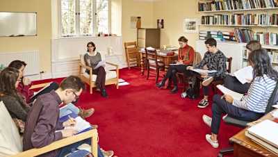 Students in French tutorial