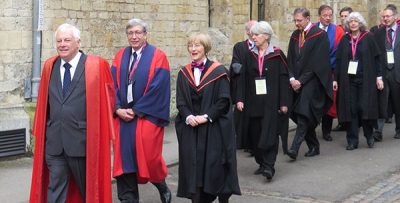 Chancellor leads procession on Founders Day
