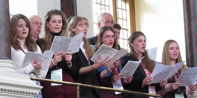 Choir sing on Founders Day