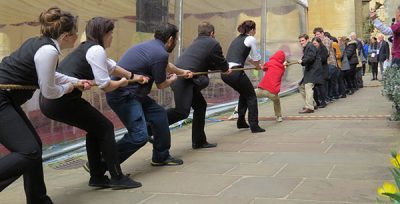 Staff & Guest tug of war on Founders Day