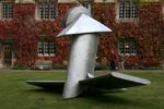 Helicopter sculpture in quad