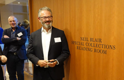 Neil Blair opens special collections reading room in Cohen Quad