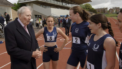Roger Bannister on the Sports Ground