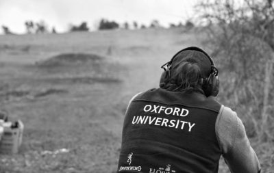 Rakiya Farah in Bristol University clay pigeon shoot competition