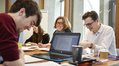 Christina de Bellaigue (History Fellow) leads a seminar at Cohen Quad