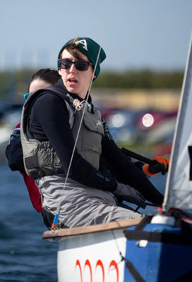 Oxford University Sailing Team Tiarnan Finney (Exeter) crewing