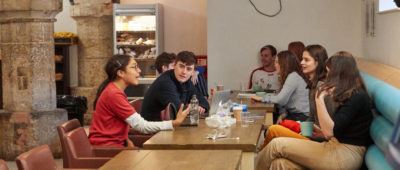 Students in Undercroft Bar