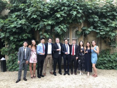 Students in the Fellows' Garden