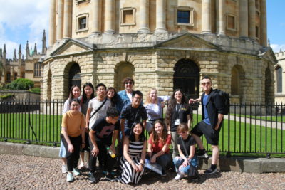 Exeter College Summer Programme Students outside of the Radcliffe Camera
