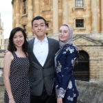 Exeter College Summer Programme Students in front of the RadCam, in the Fellows' Garden