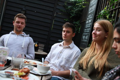 Exeter College Summer Programme Students in a cafe