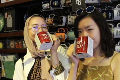 Exeter College Summer Programme Students in a souvenir shop