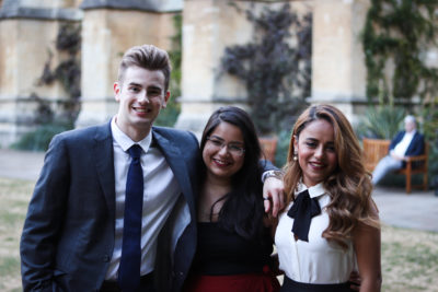 students at a formal in Front Quad