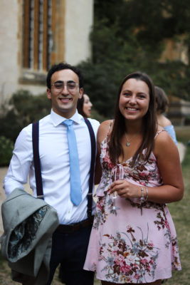 students in the Fellows' Garden