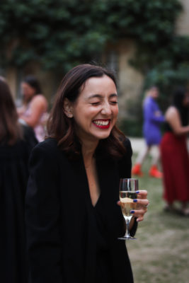 student laughing in Front Quad