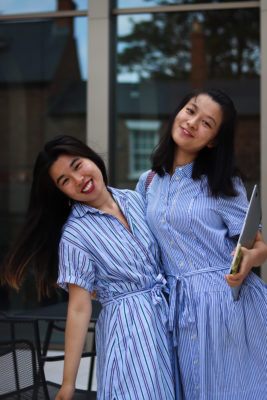 Exeter College Summer Programme Students smiling in Cohen Quad at a formal