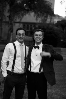 Exeter College Summer Programme Student smiling in Fellows Garden at a Formal