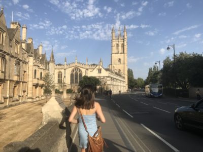 Exeter College Summer Programme Student walking on High Street